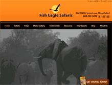 Tablet Screenshot of fisheaglesafaris.com